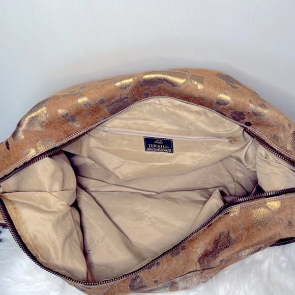 Terrida Tangaroa Venezia Animal Print Leather Travel Duffle Weekend Bag - Picture 4 of 16